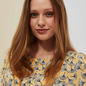 Koszula z printem herbaciana