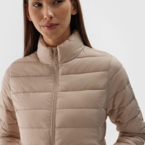4F Kurtka puchowa z wypełnieniem z recyklingu damska - beżowa