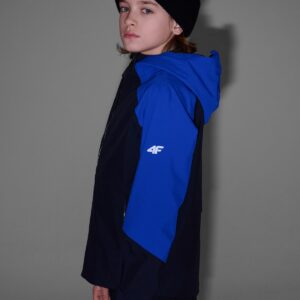 4F Kurtka trekkingowa membrana 5000 chłopięca - niebieska 122 (6-7 lat)