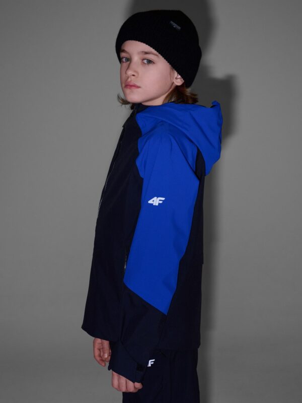 4F Kurtka trekkingowa membrana 5000 chłopięca - niebieska 122 (6-7 lat)