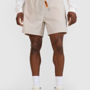 4F Spodenki casual męskie - beżowe