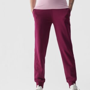 4F Spodnie dresowe joggery damskie - fioletowe