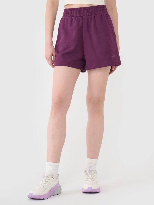 4F Spodenki dresowe damskie - fioletowe