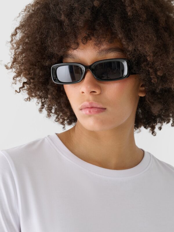 4F Longsleeve oversize gładki damski - biały