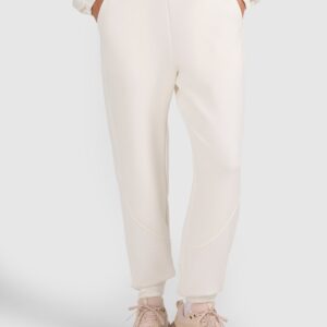 4F Spodnie dresowe joggery z modalem damskie - białe