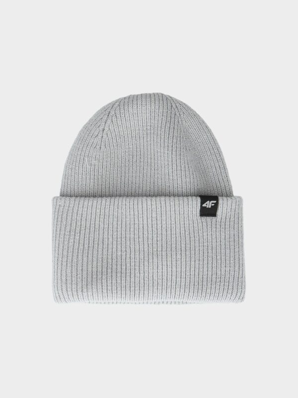 4F Czapka beanie uniseks - szara