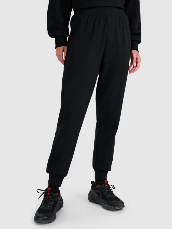 4F Spodnie dresowe joggery damskie - czarne