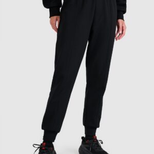 4F Spodnie dresowe joggery damskie - czarne