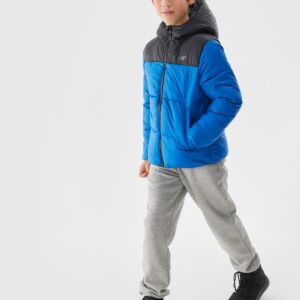 4F Kurtka puchowa z wypełnieniem syntetycznym chłopięca - niebieska 128 (7-8 lat)