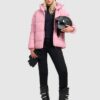 4F Kurtka narciarska membrana 5000 damska - różowa
