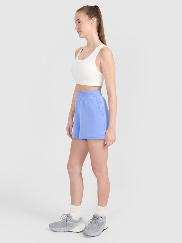 4F Spodenki dresowe z modalem damskie - niebieskie