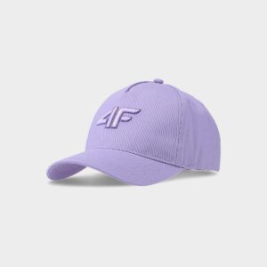 4F Czapka z daszkiem strapback dziecięca - fioletowa