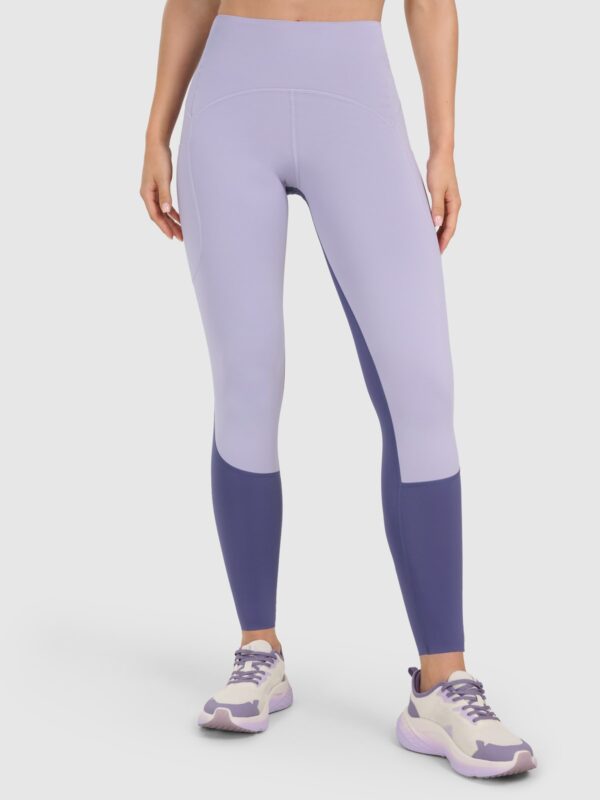 3390022ac499ae4f93c656f7fed6ecfbf7470cee 4F Legginsy treningowe szybkoschnące damskie - niebieskie