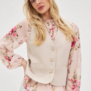 Elegancka kamizelka beżowa