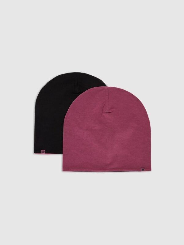 33e5f5d73ca7bfe6aa191798f6f9a5ec79d76d24 4F Czapka beanie dwustronna dziecięca - różowa