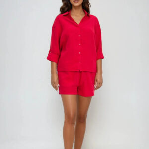 Bawełniane szorty czerwone