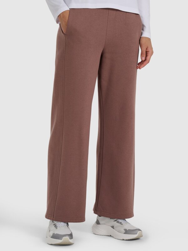 4F Spodnie dresowe z szerokimi nogawkami damskie - brązowe