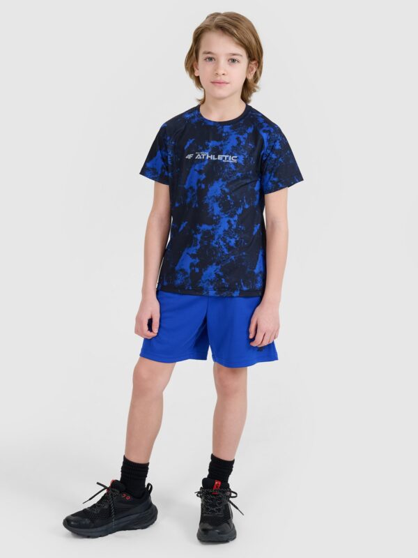 3596c5c8abeb43f071d61e840531eae4d18519cb 4F T-shirt sportowy szybkoschnący chłopięcy - multikolor 122/128 (6-8 lat)