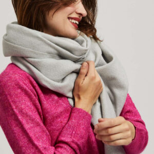 Gładki szalik szary