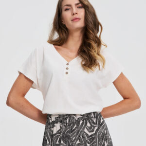 Bluzka z bawełny biała