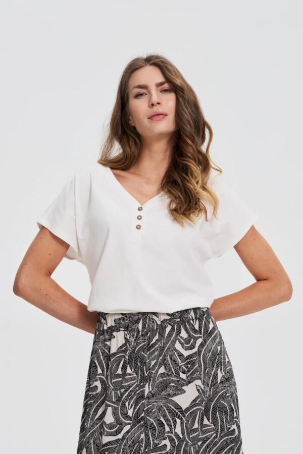 Bluzka z bawełny biała