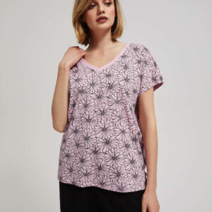 3793274c847f0182491041a4628417a488a8224b Bluzka z kwiatowym printem pudrowo-różowa