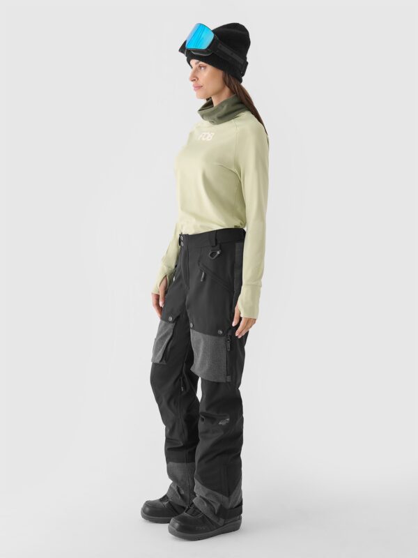 37944f8bea04400655c708566aad198317551e86 4F Spodnie snowboardowe membrana 10000 damskie - czarne