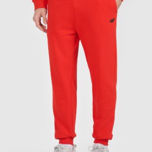 4F Spodnie dresowe joggery męskie - czerwone