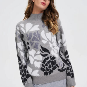 Sweter z golfem szary