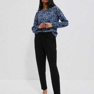 Spodnie z wiązaniem czarne