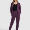 4F Bluza dresowa rozpinana z modalem damska - fioletowa