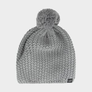 4F Czapka zimowa z pomponem męska - szara