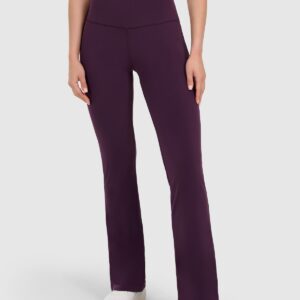 4F Legginsy z rozszerzanymi nogawkami damskie - fioletowe