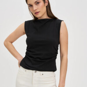 397378ac24377052ae2b72db72e2787a08edbfb4 Gładki top czarny