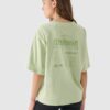 3974778d7d1893d6234565d4aafc7bbc7d2654a5 4F T-shirt oversize z nadrukiem damski - oliwkowy/khaki