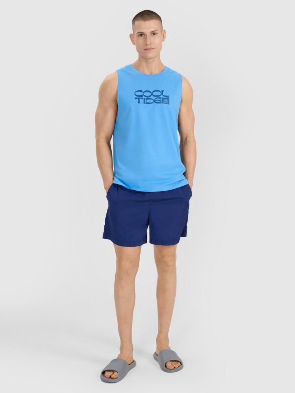 4F Tank top regular męski - niebieski