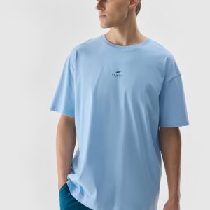 39c99131b656b2c3a50bcf5313749c315529600f 4F T-shirt z nadrukiem męski - niebieski