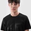 39d9aa61a7085ec0c81166d6ad11f255c036e59b 4F T-shirt regular z nadrukiem męski - czarny