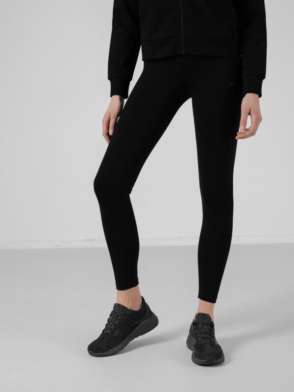4F Legginsy dzianinowe damskie - czarne