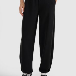 4F Spodnie dresowe z szerokimi nogawkami z modalem damskie - czarne