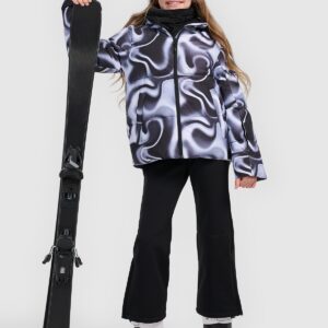 4F Kurtka narciarska membrana 5000 dziewczęca - multikolor 122 (6-7 lat)