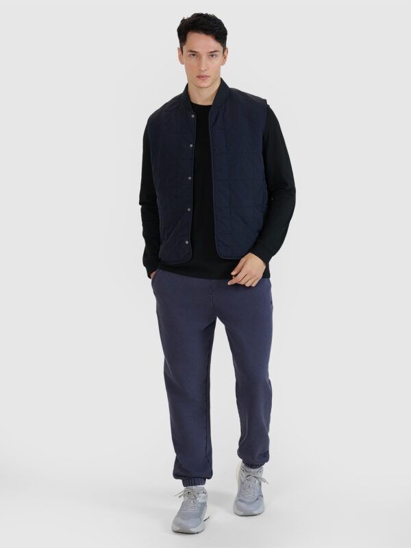 4F Bezrękawnik ze stójką męski - czarny