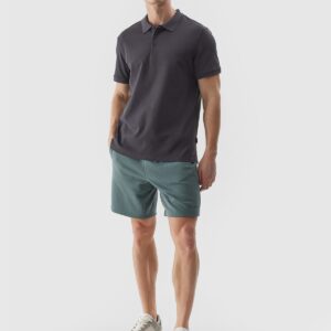 4F Koszulka polo regular męska - grafitowa