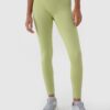 4F Legginsy treningowe bezszwowe damskie - zielone