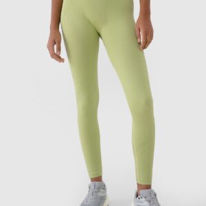 4F Legginsy treningowe bezszwowe damskie - zielone