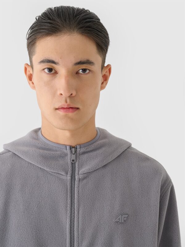 3cbf3a58d34b3f58c96af03f30b6353a0e0b4657 4F Polar regular z kapturem męski - szary