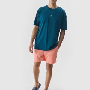 4F T-shirt z nadrukiem męski - morski