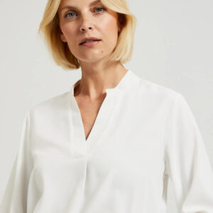 Gładka elegancka koszula biała