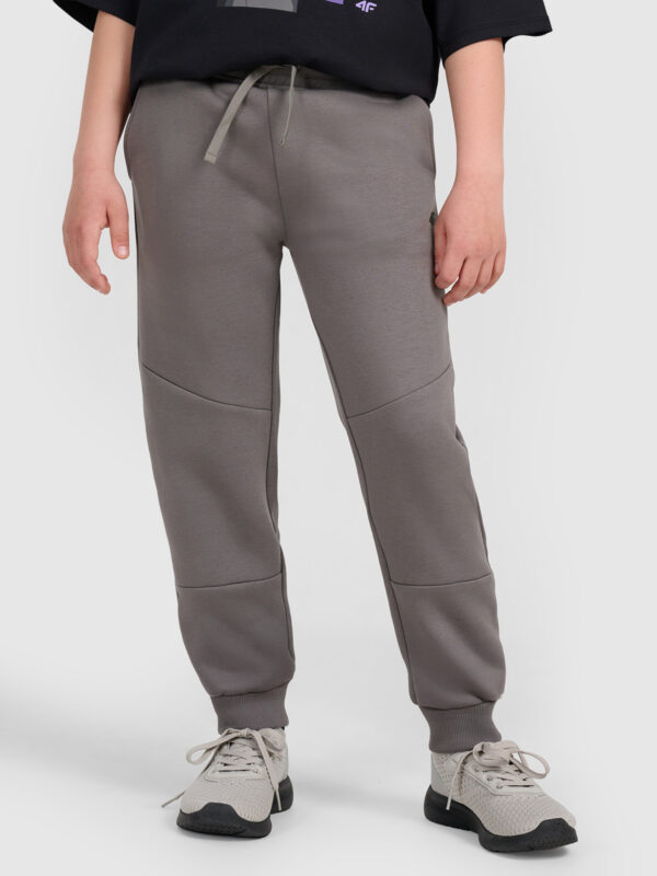 4F Spodnie dresowe joggery chłopięce - szare 146 (10-11 lat)