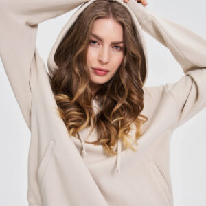 Bluza z kapturem beżowa